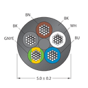 CABLE(4+1)X0.34-XX-PUR-BK-100M/TXL