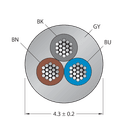 CABLE3X0.34-XX-PVC-GY-500M/TEG