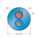 CABLE2X0.50-XX-PUR-BU-500M/TXB