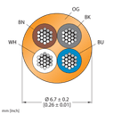 CABLE4X0.34-XX-PUR-OG-100M/TXO3700