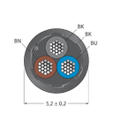 CABLE3X0.34-SH-PUR-BK-100M/TXL