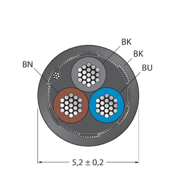 Thumbnail for CABLE3X0.34-SH-PUR-BK-100M/TXL