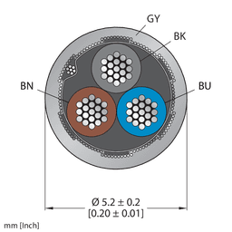 Thumbnail for CABLE3X0.34-SH-PVC-GY-100M/TEG