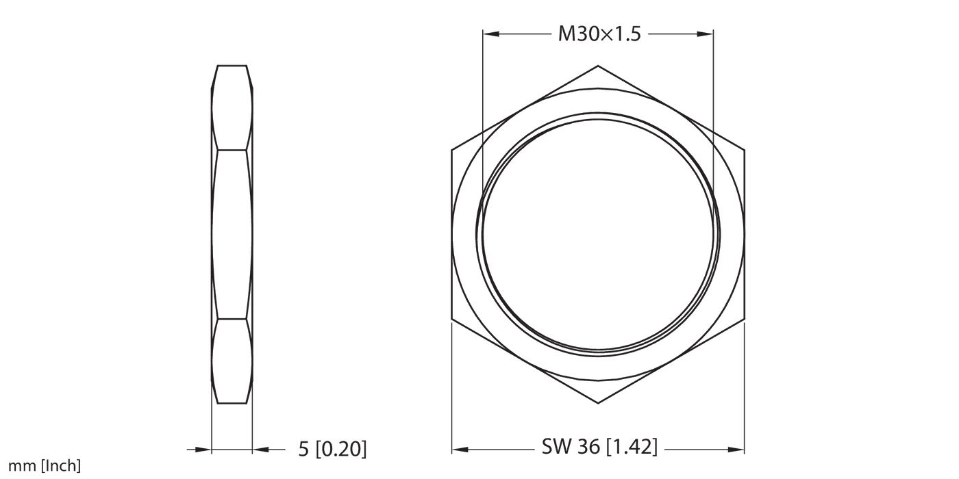 LOCKNUT-M30x1.5-BRASS-(20 PCS)