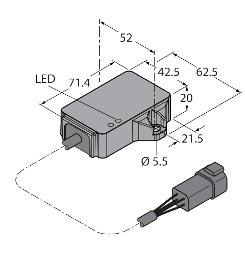 B1N360V-QR20-UP6X2-0.3-DT04-4P/S1335